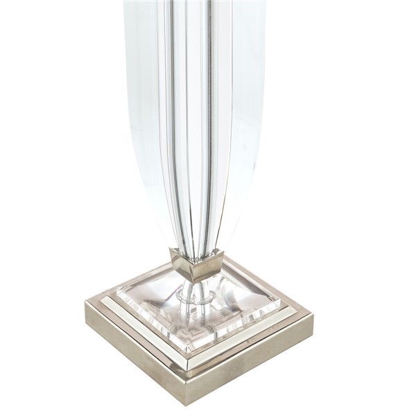 (image for) Laura Ashley Carson Medium table Lamp Polished Nickel & Crystal Base Only